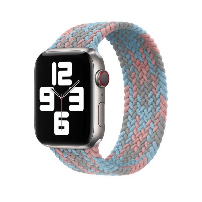 Bal-z Apple Watch 42mm Wiwu Braided Solo Loop Contrast Color Small Kordon