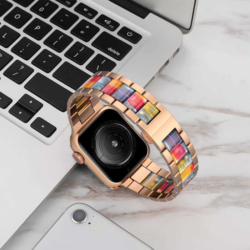 Bal-z Apple Watch 42mm Wiwu Resin Steel Belt Metal Kordon