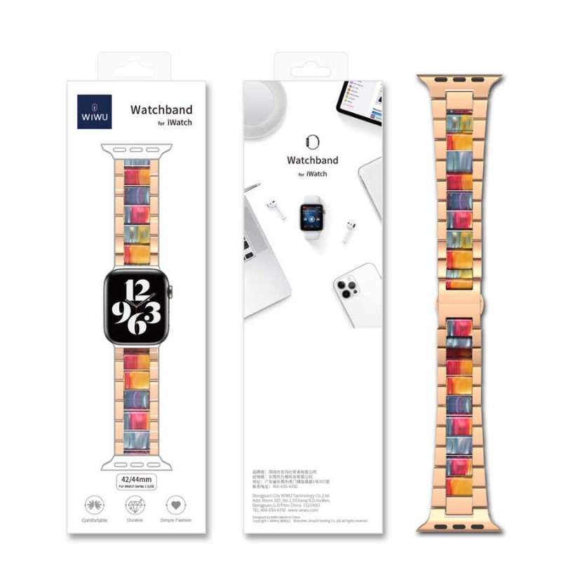 Bal-z Apple Watch 42mm Wiwu Resin Steel Belt Metal Kordon