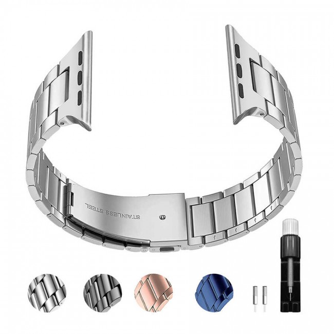 Apple Watch 42mm Wiwu Ultra Thin Steel Belt Three Beads Metal Kordon Apple Watch 42mm Wiwu Ultra Thin Steel Belt Three Beads Metal Kordon