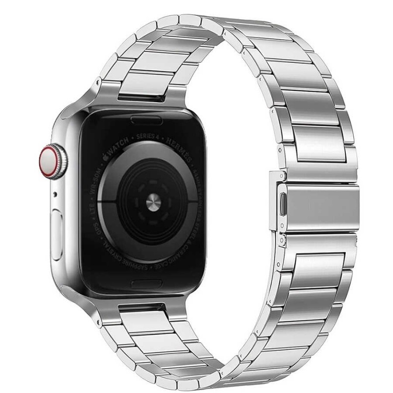 Bal-z Apple Watch 42mm Wiwu Ultra Thin Steel Belt Three Beads Metal Kordon