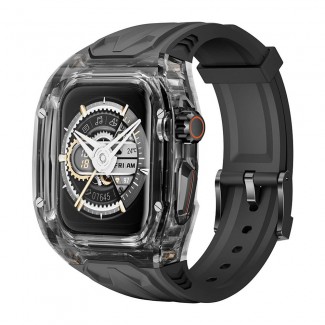 Apple Watch 42mm Wiwu Wi-WB013 Rambo Serisi 2in1 Şeffaf PC Kasa Koruyuculu Kauçuk Kordon Apple Watch 42mm Wiwu Wi-WB013 Rambo Serisi 2in1 Şeffaf PC Kasa Koruyuculu Kauçuk Kordon