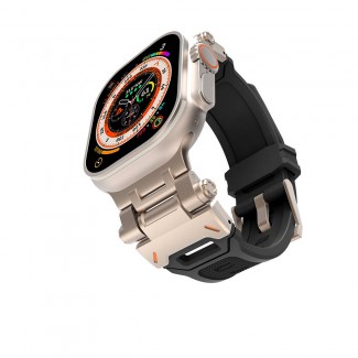 Apple Watch 42mm Zore KRD-108 Metal Başlıklı Silikon Kordon Apple Watch 42mm Zore KRD-108 Metal Başlıklı Silikon Kordon