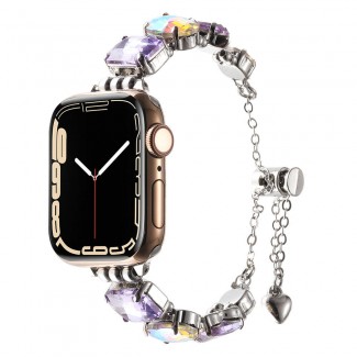 Apple Watch 42mm Zore KRD-115 Renkli Taş Tasarımlı Kordon Apple Watch 42mm Zore KRD-115 Renkli Taş Tasarımlı Kordon