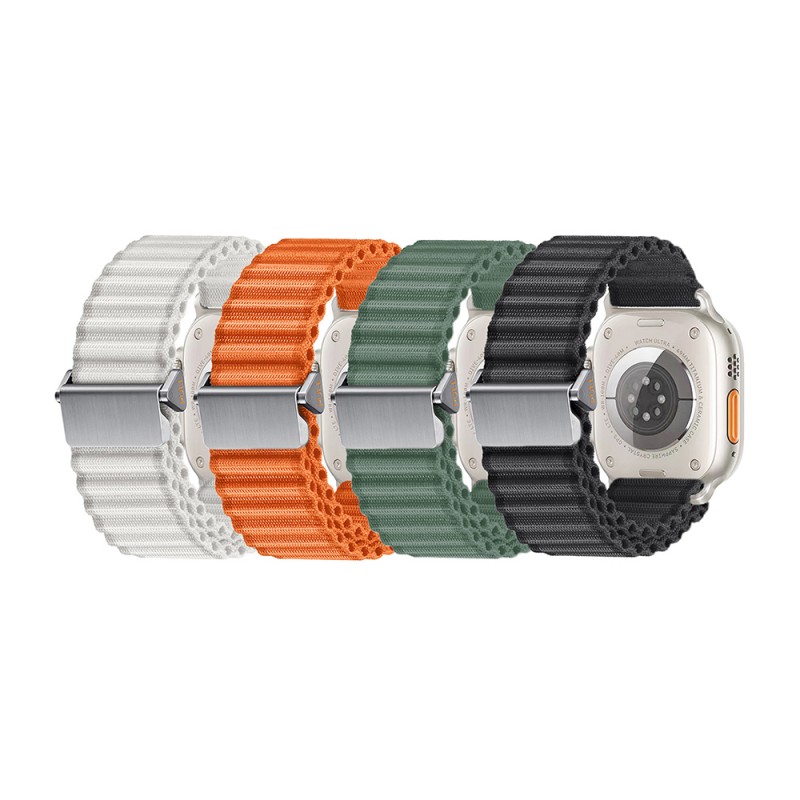 Bal-z Apple Watch 42mm Zore KRD-123 Naylon Kumaş Hasır Örgülü Kordon