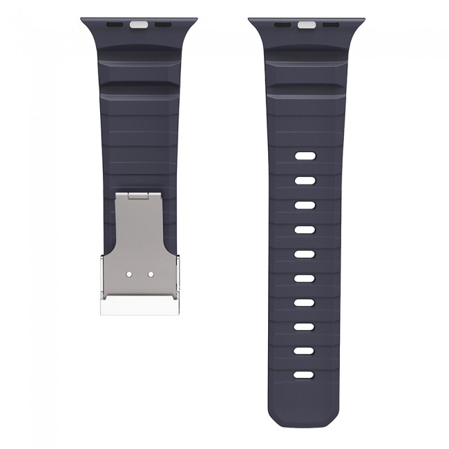 Apple Watch 42mm Zore KRD-145 Metal Tokalı Silikon Kordon Apple Watch 42mm Zore KRD-145 Metal Tokalı Silikon Kordon