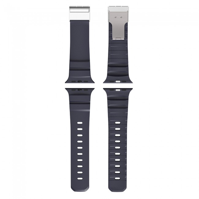Apple Watch 42mm Zore KRD-145 Metal Tokalı Silikon Kordon Apple Watch 42mm Zore KRD-145 Metal Tokalı Silikon Kordon
