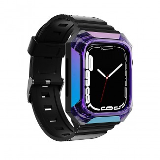 Apple Watch 42mm Zore KRD-88 Sert PC Kasa Koruyuculu Silikon Kordon Apple Watch 42mm Zore KRD-88 Sert PC Kasa Koruyuculu Silikon Kordon