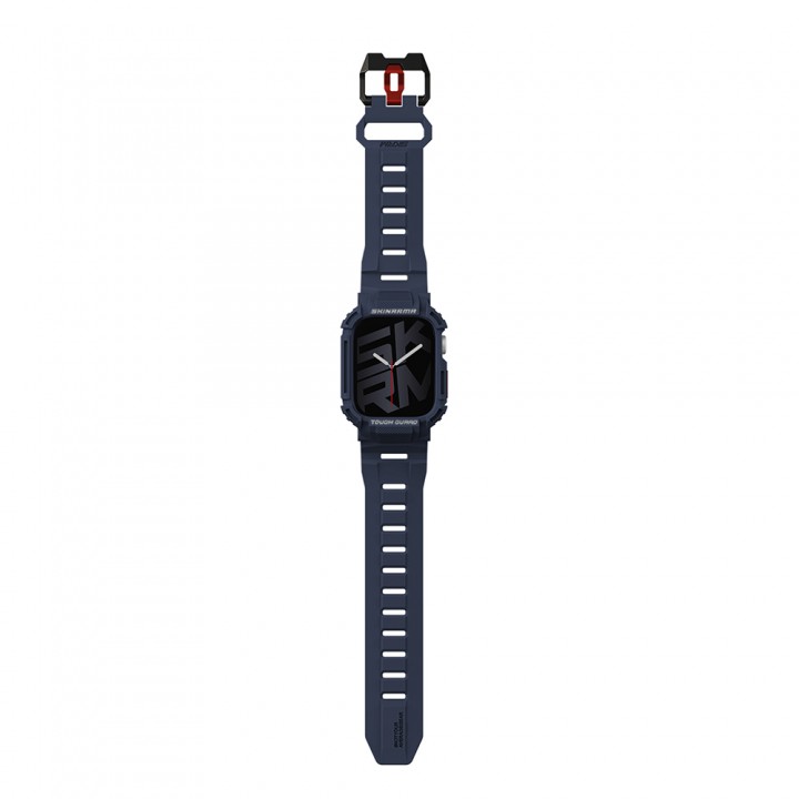 Apple Watch 44 mm Skinarma Mecha 2in1 TPU Kasa Koruyucu + Silikon Kordon