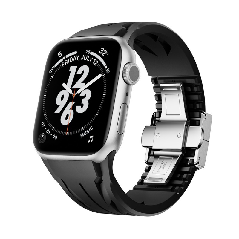 Bal-z Apple Watch 44mm KRD-127 Metal Tokalı Silikon Kordon