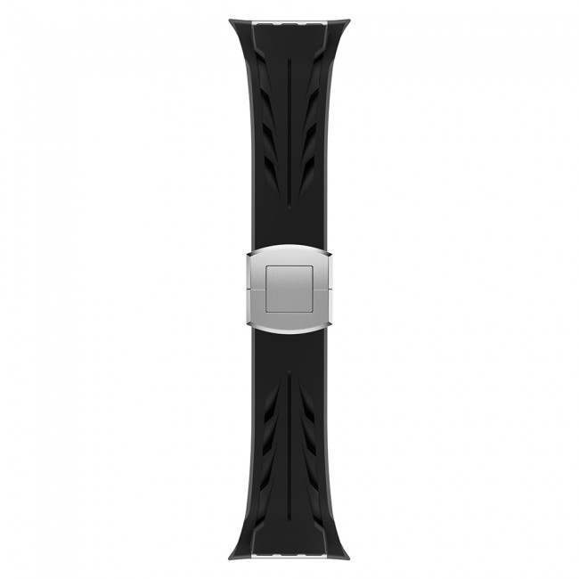 Apple Watch 44mm KRD-127 Metal Tokalı Silikon Kordon Apple Watch 44mm KRD-127 Metal Tokalı Silikon Kordon