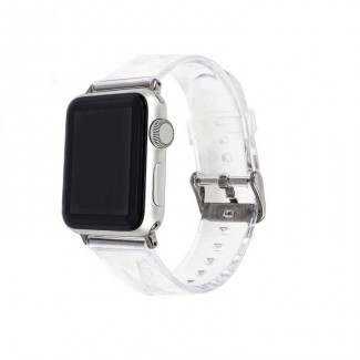 Apple Watch 44mm KRD-13 Şeffaf Silikon Kordon Apple Watch 44mm KRD-13 Şeffaf Silikon Kordon