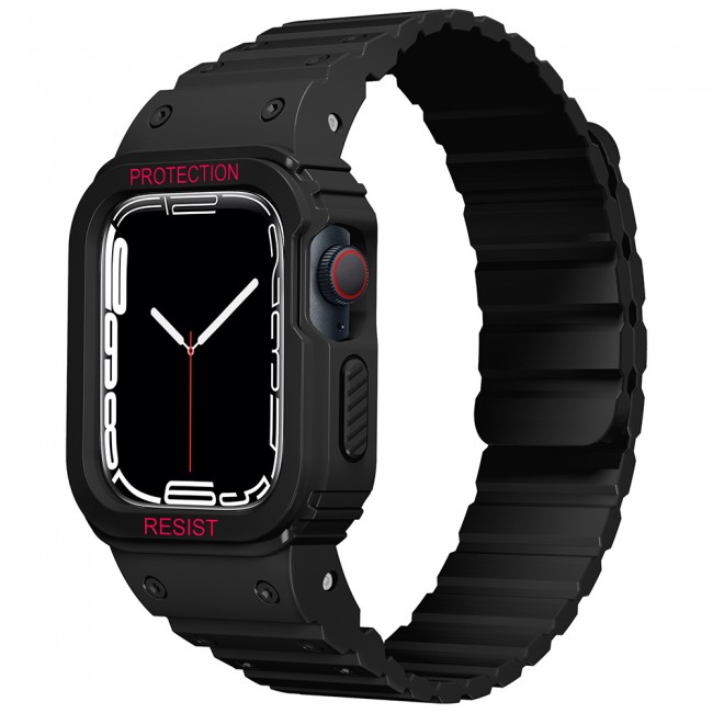 Apple Watch 44mm KRD-142 Airbag Tasarımlı Kasa Koruyuculu Silikon Kordon Apple Watch 44mm KRD-142 Airbag Tasarımlı Kasa Koruyuculu Silikon Kordon