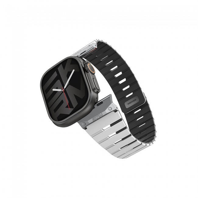 Apple Watch 44mm Skinarma Gemini Serisi TPU Magnetik Silikon Kordon Apple Watch 44mm Skinarma Gemini Serisi TPU Magnetik Silikon Kordon