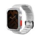 Apple Watch 44mm SkinArma Kurono Sert PC Kasa Koruyucu + Shokku Silikon Kordon Apple Watch 44mm SkinArma Kurono Sert PC Kasa Koruyucu + Shokku Silikon Kordon