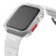 Apple Watch 44mm SkinArma Kurono Sert PC Kasa Koruyucu + Shokku Silikon Kordon Apple Watch 44mm SkinArma Kurono Sert PC Kasa Koruyucu + Shokku Silikon Kordon