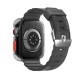 Apple Watch 44mm SkinArma Kurono Sert PC Kasa Koruyucu + Shokku Silikon Kordon Apple Watch 44mm SkinArma Kurono Sert PC Kasa Koruyucu + Shokku Silikon Kordon