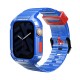 Apple Watch 44mm SkinArma Saido Sert PC Kasa Koruyuculu Silikon Kordon Apple Watch 44mm SkinArma Saido Sert PC Kasa Koruyuculu Silikon Kordon