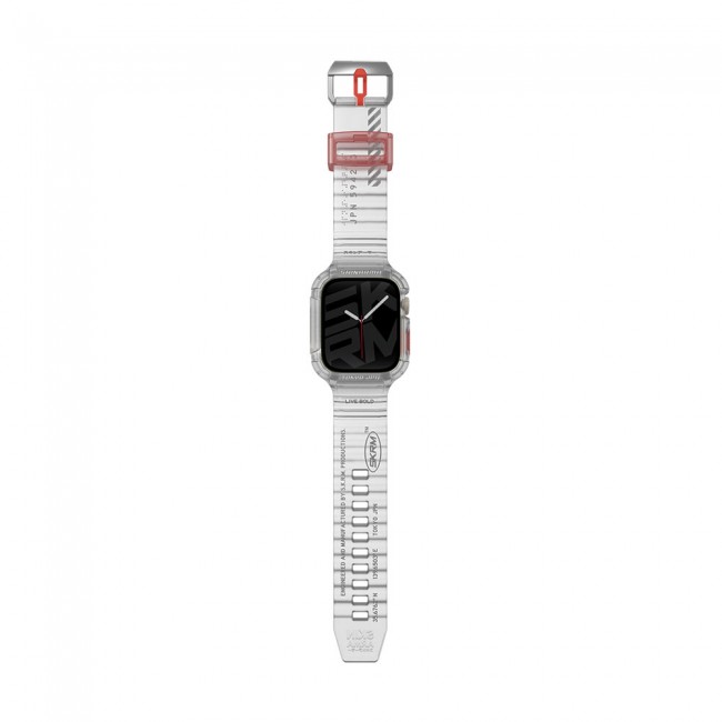 Apple Watch 44mm SkinArma Saido Sert PC Kasa Koruyuculu Silikon Kordon Apple Watch 44mm SkinArma Saido Sert PC Kasa Koruyuculu Silikon Kordon
