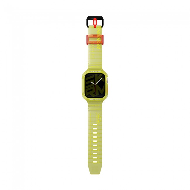 Apple Watch 44mm SkinArma Saido Sert PC Kasa Koruyuculu Silikon Kordon Apple Watch 44mm SkinArma Saido Sert PC Kasa Koruyuculu Silikon Kordon
