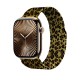 Apple Watch 44mm Zore KRD-01 Leopar Desenli Metal Kordon Apple Watch 44mm Zore KRD-01 Leopar Desenli Metal Kordon
