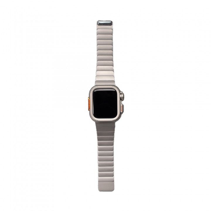 Apple Watch 44mm Zore KRD-126 Sert Kasa Koruyuculu Metal Kordon