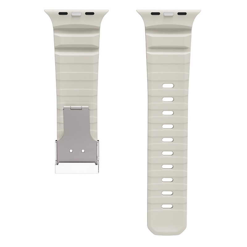 Bal-z Apple Watch 44mm  KRD-145 Metal Tokalı Silikon Kordon