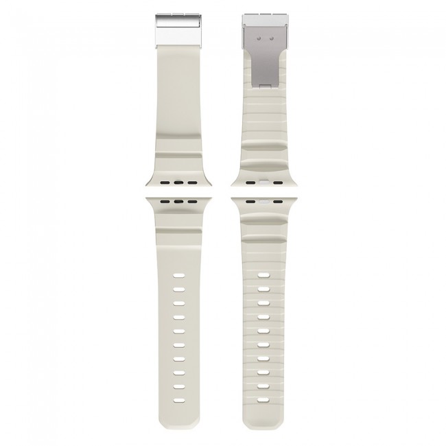 Apple Watch 44mm Zore KRD-145 Metal Tokalı Silikon Kordon Apple Watch 44mm Zore KRD-145 Metal Tokalı Silikon Kordon