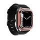 Apple Watch 44mm Zore KRD-88 Sert PC Kasa Koruyuculu Silikon Kordon Apple Watch 44mm Zore KRD-88 Sert PC Kasa Koruyuculu Silikon Kordon