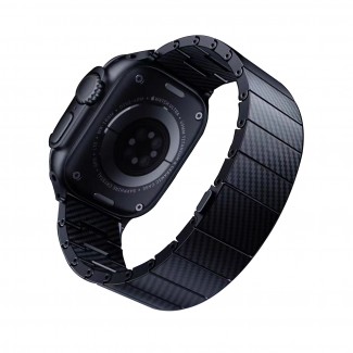 Apple Watch 44mm Zore KRD-90 600D Karbon Fiber Kordon Apple Watch 44mm Zore KRD-90 600D Karbon Fiber Kordon