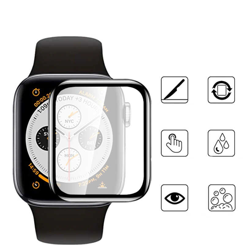 Bal-z Apple Watch 44mm  Mat Eko PMMA Pet Saat Ekran Koruyucu