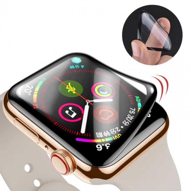 Apple Watch 44mm Zore PMMA Silikon Body Saat Ekran Koruyucu Apple Watch 44mm Zore PMMA Silikon Body Saat Ekran Koruyucu