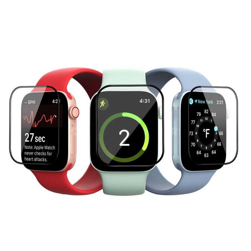 Bal-z Apple Watch 44mm  PMMA Silikon Body Saat Ekran Koruyucu