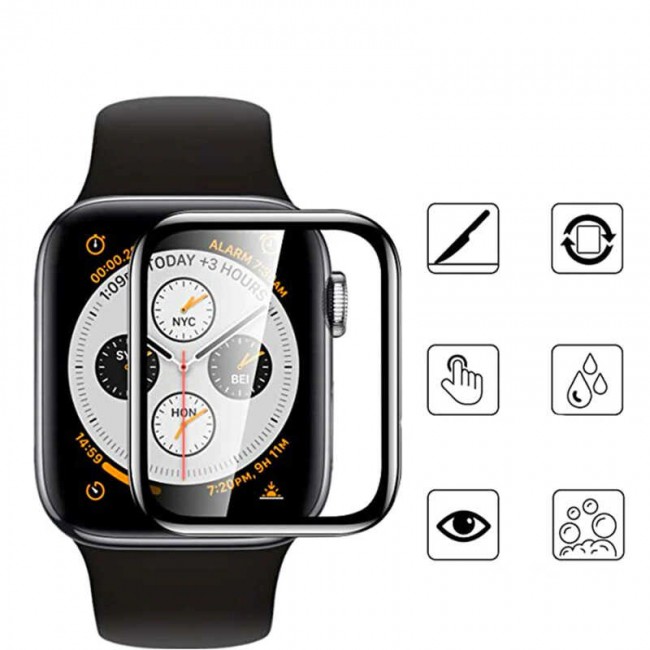 Apple Watch 44mm Zore PMMA Silikon Body Saat Ekran Koruyucu Apple Watch 44mm Zore PMMA Silikon Body Saat Ekran Koruyucu