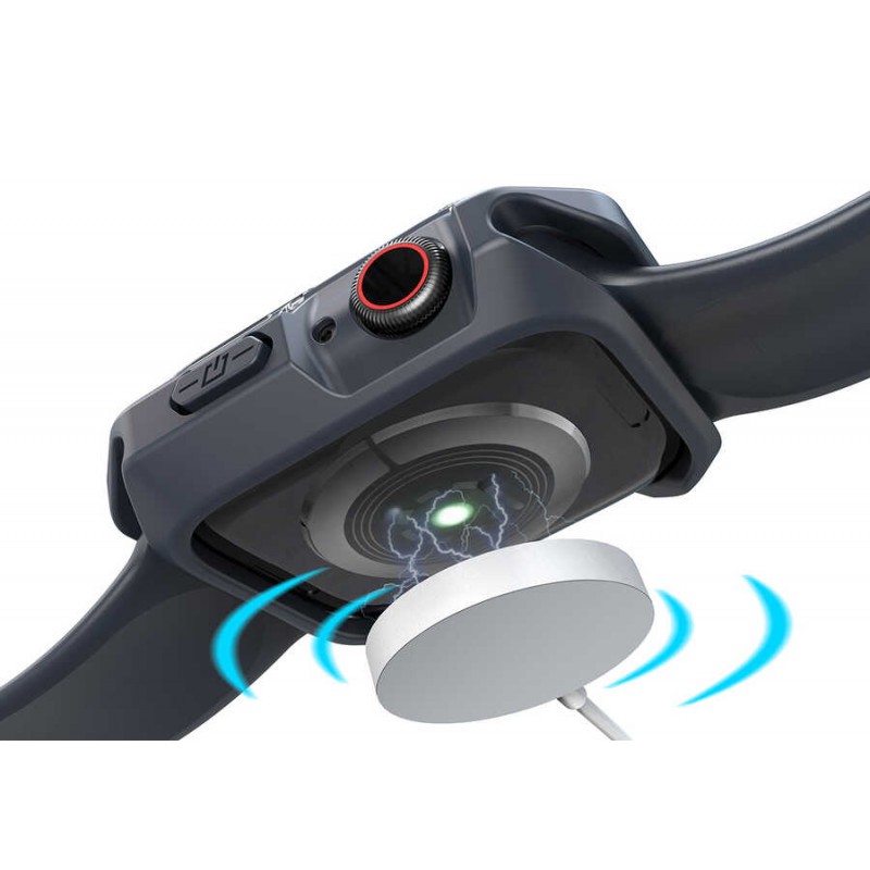 Bal-z Apple Watch 44mm  Watch Gard 08 Sert PC + Silikon Koruyucu