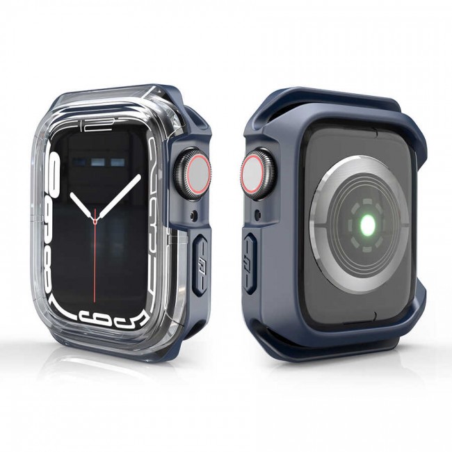Apple Watch 44mm Zore Watch Gard 08 Sert PC + Silikon Koruyucu Apple Watch 44mm Zore Watch Gard 08 Sert PC + Silikon Koruyucu