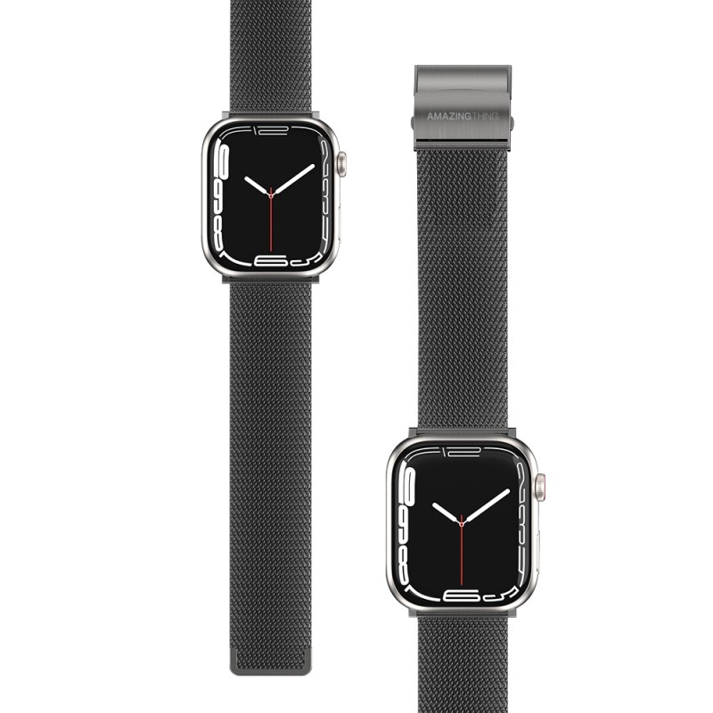 Bal-z Apple Watch 7 41mm Amazingthing Titan Metal Hasır Kordon