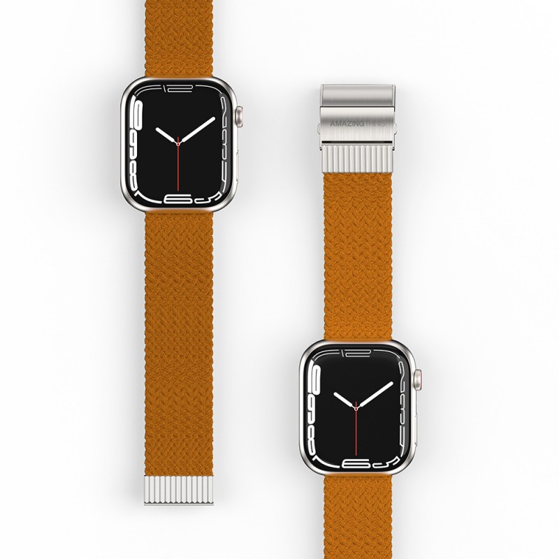 Bal-z Apple Watch 7 41mm Amazingthing Titan Weave Örgü Sport Kordon