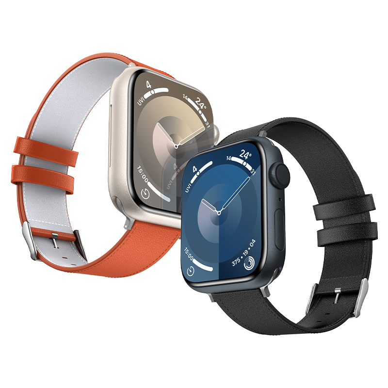 Bal-z Apple Watch 7 41mm Benks Vintage Genuine Leather Serisi Deri Kordon Strap Kayış