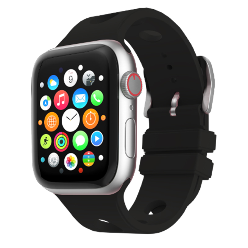Bal-z Apple Watch 7 41mm Delikli Tasarım  KRD-147 Silikon Kordon
