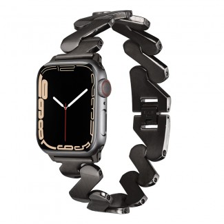 Apple Watch 7 41mm Kordon KRD-80 Metal Strap Kayış Apple Watch 7 41mm Kordon KRD-80 Metal Strap Kayış