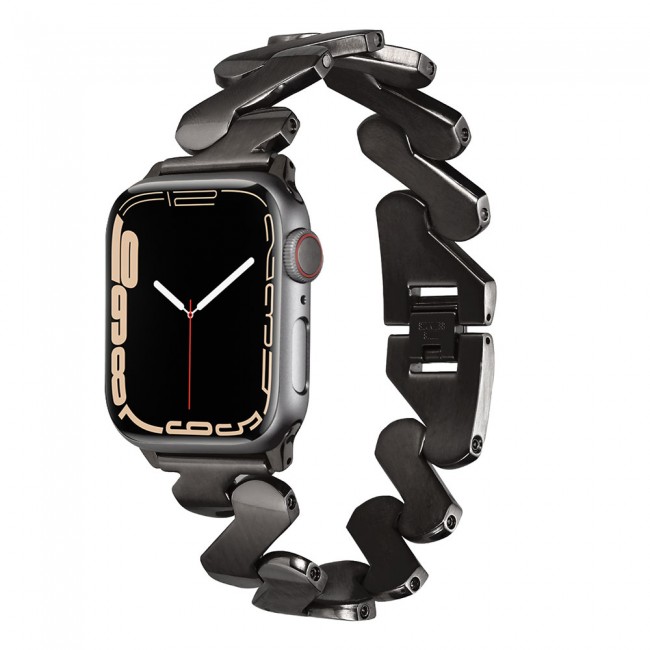 Apple Watch 7 41mm Kordon KRD-80 Metal Strap Kayış Apple Watch 7 41mm Kordon KRD-80 Metal Strap Kayış