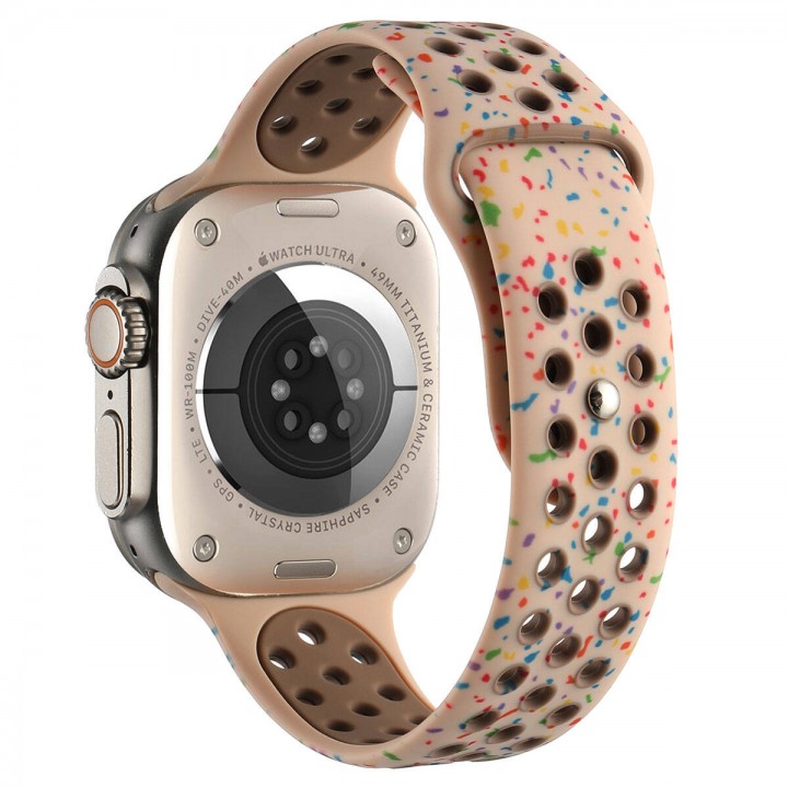 Apple Watch 7 41mm Kordon Yeni Seri 2023 KRD-02 Silikon Strap Kayış