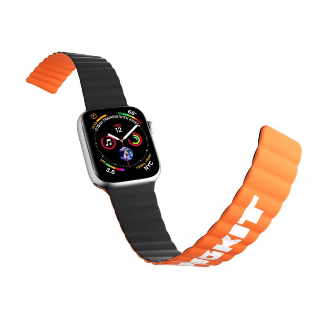 Apple Watch 7 41mm Kordon Youngkit Classical Magnetik Tak Çıkar Silikon Strap Kayış Apple Watch 7 41mm Kordon Youngkit Classical Magnetik Tak Çıkar Silikon Strap Kayış