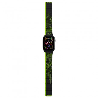Apple Watch 7 41mm Kordon Youngkit Technological Magnetik Tak Çıkar Silikon Strap Kayış Apple Watch 7 41mm Kordon Youngkit Technological Magnetik Tak Çıkar Silikon Strap Kayış