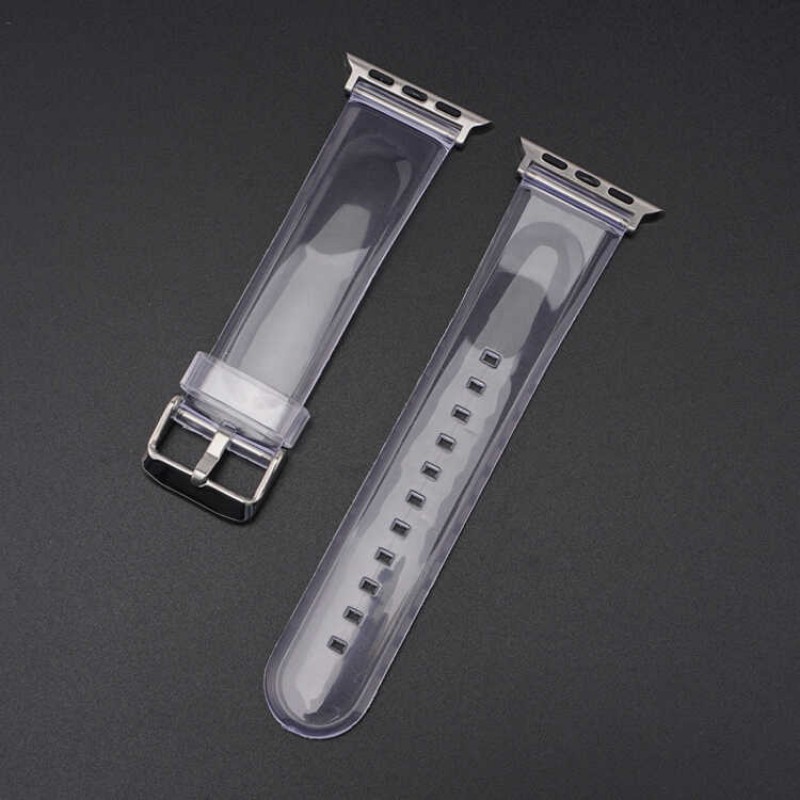 Bal-z ​​​Apple Watch 7 41mm KRD-13 Şeffaf Silikon Kordon