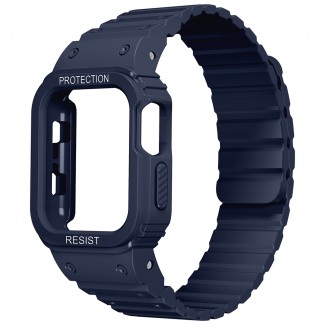 Apple Watch 7 41mm KRD-142 Airbag Tasarımlı Kasa Koruyuculu Silikon Kordon Apple Watch 7 41mm KRD-142 Airbag Tasarımlı Kasa Koruyuculu Silikon Kordon
