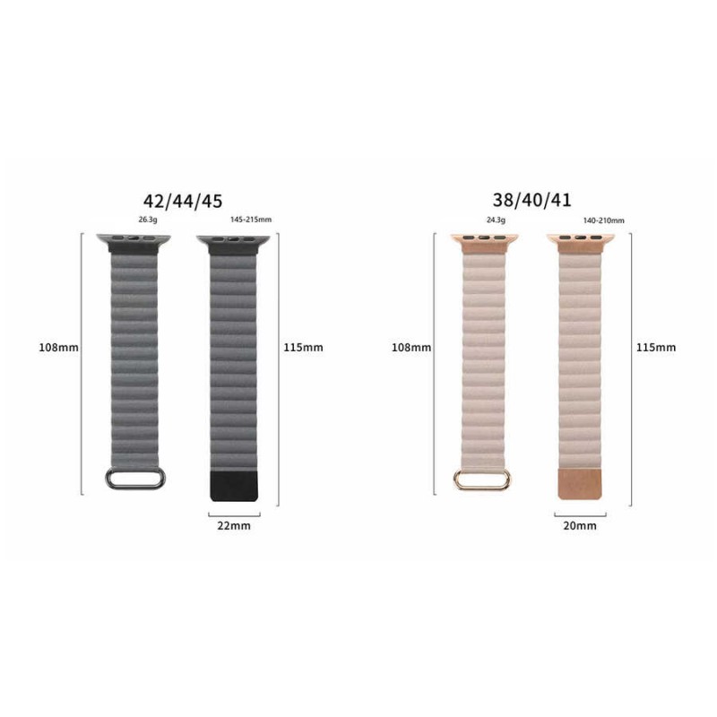 Bal-z ​​​Apple Watch 7 41mm KRD-78 PU Deri Kordon Strap Kayış