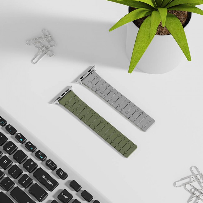 Apple Watch 7 41mm Zore KRD-111 Çizgili Desenli Silikon Kordon Apple Watch 7 41mm Zore KRD-111 Çizgili Desenli Silikon Kordon