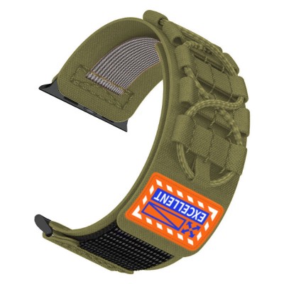 Bal-z Apple Watch 7 41mm  KRD-112 Orbital Örgülü Halat Tasarımlı Naylon Kumaş Hasır Kordon